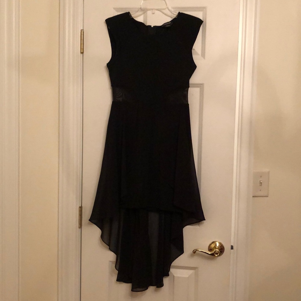 Bebe black multi length dress